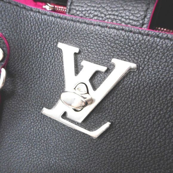 Louis Vuitton Shoulder Bag Lock Me Bucket Noir Pink - Picture 5 of 10